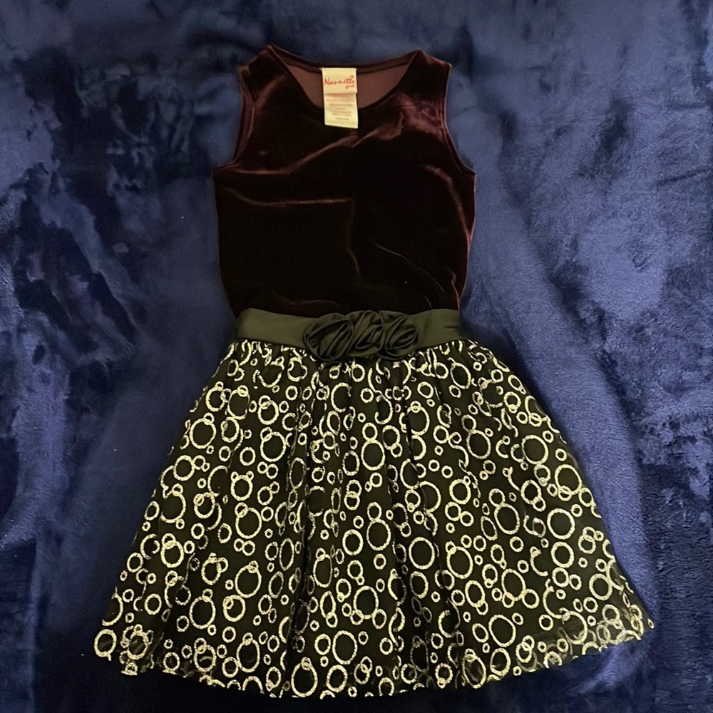 COPY - Toddler Girl 4T Violet and black dress.